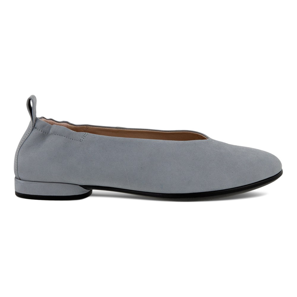 ECCO Womens Ballerinas Grey - Anal Flat - PRS-285673